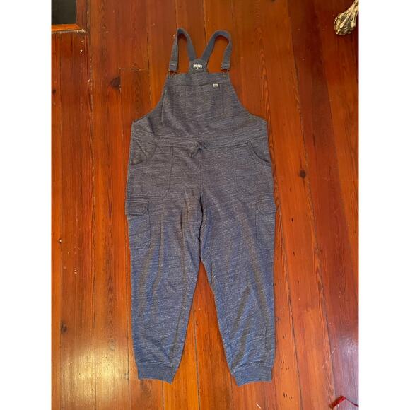 Duluth Trading Co. Knit Overalls XL Gray Jogger Sweatpant Overalls Men Workwear - Picture 1 of 7